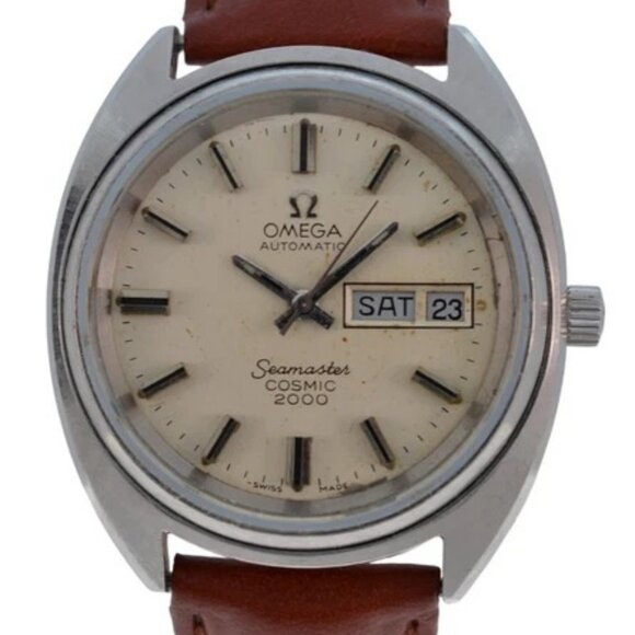 Vintage Men's 38.5mm Omega Seamaster Cosmic 2000 Auto 1120 Watch! Ref: 166.0129!